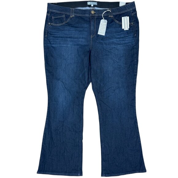 NWT Women's WIT & WISDOM Brittany Mid-Rise‎ Itty Bitty Boot Indigo | Size 24W - Picture 4 of 13